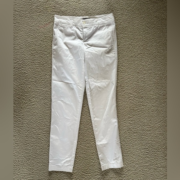 Vince White Straight Leg Ankle Chino Pants - Picture 1 of 5